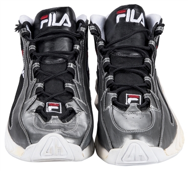 1998 Grant Hill All-Star Game Used & Dual Signed FILA Sneakers (Pistons Employee LOA, MEARS & JSA)